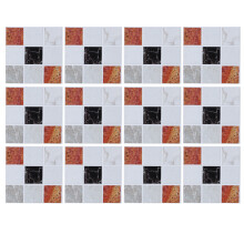 Innovative, abnehmbare Tapete, farblose, selbstklebende 3D-Mosaikfliesen für die Verschönerung von Bad und Küche