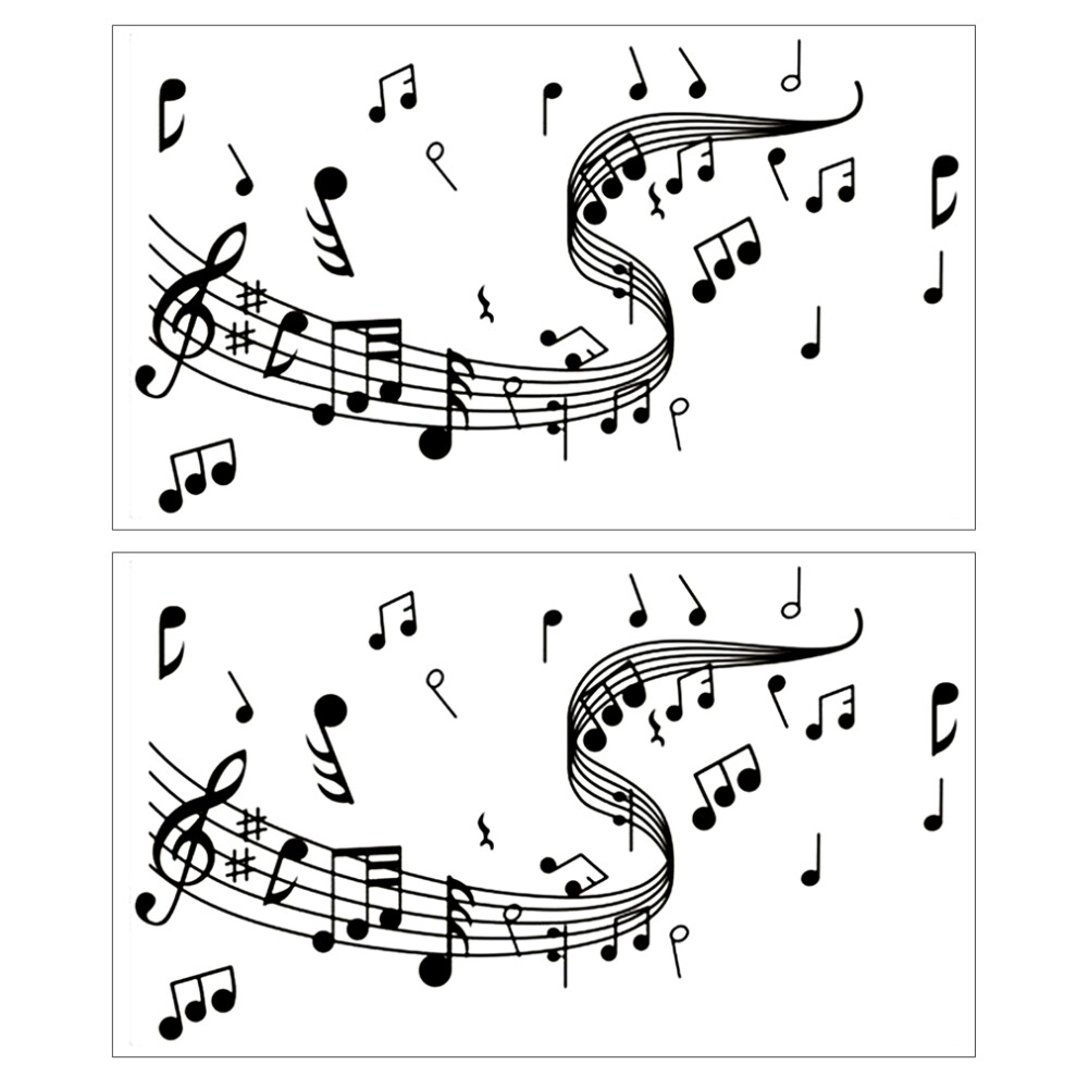 Creative Musical Note Wall Decals, Waterproof Vinyl Art Design Wall Stickers for Smooth Clean Dry Surface, Ideal Gift for Classroom Kids Music Studio