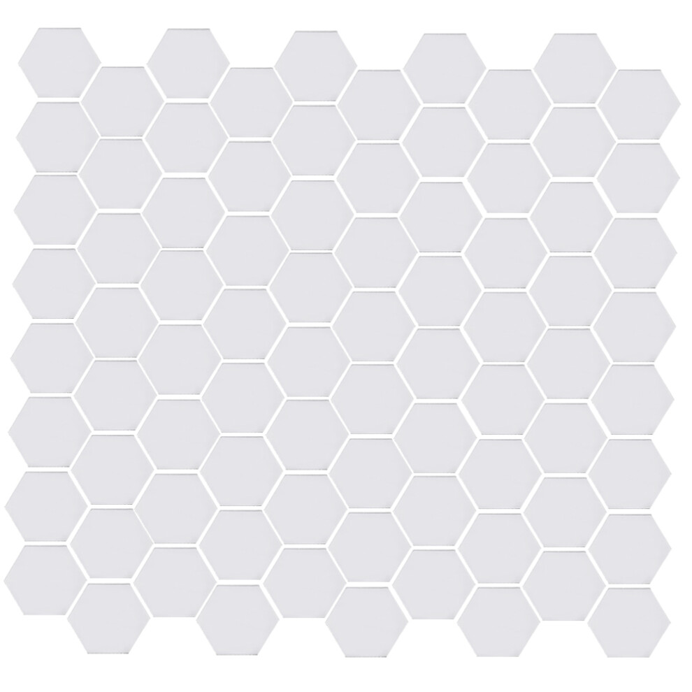Hexagonal Acrylic Tiles, Peel And Stick For Easy Cleaning In Your Living Spaces (Silver) 9148971328394