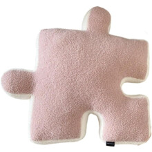 (Pink) Almohada de felpa de rompecabezas, cojín de forma irregular de 55x55cm, manta de peluche suave para decoración de sofá