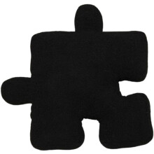 (Black) Almohada de felpa de rompecabezas, cojín de forma irregular de 55x55cm, manta de peluche suave para decoración de sofá