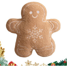 (Gingerbread Man) Juguete de peluche de hombre de jengibre, lindo hombre de jengibre relleno, muñeca de copo de nieve de hombre de