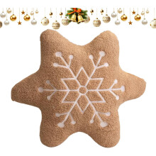 (Snowflake) Juguete de peluche de hombre de jengibre, lindo hombre de jengibre relleno, muñeca de copo de nieve de hombre de