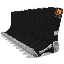 (10 Pairs-Black, One-size) Chaussettes de sport thermiques pour hommes - Chaussettes d'hiver et de gymnastique robustes avec soutien de la voûte pl