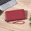 Leather Women's Wallets, RFID Blocking Zip Around Large Capacity Credit Card Holder Wallet with Removable Wristlet, Practical Structure Durable PU 5