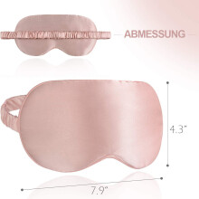 Große Schlafmaske aus atmungsaktiver Maulbeerseide mit verstellbaren Riemen – ideal als Geschenk und zur Reduzierung von Reibung auf Reisen.