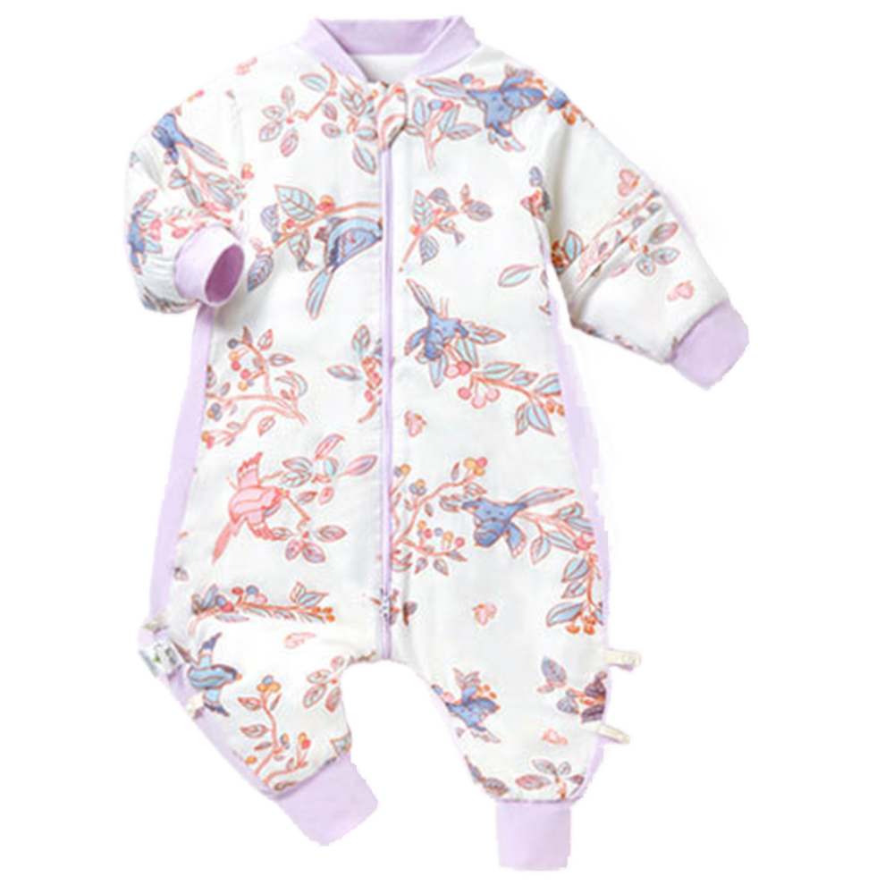 Sleep Sack with Feet for Baby, Wearable Blanket Soft Cotton Fabric Breathable Material Temperature Regulating, 2-Way Zipper Closure with Zipper