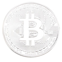 Guldpläterade Bitcoinmynt, Blockchain-samlarmynt i begränsad upplaga med kryptovaluta, minnesmynt i fint utförande med mikroprägling och ytdesign.