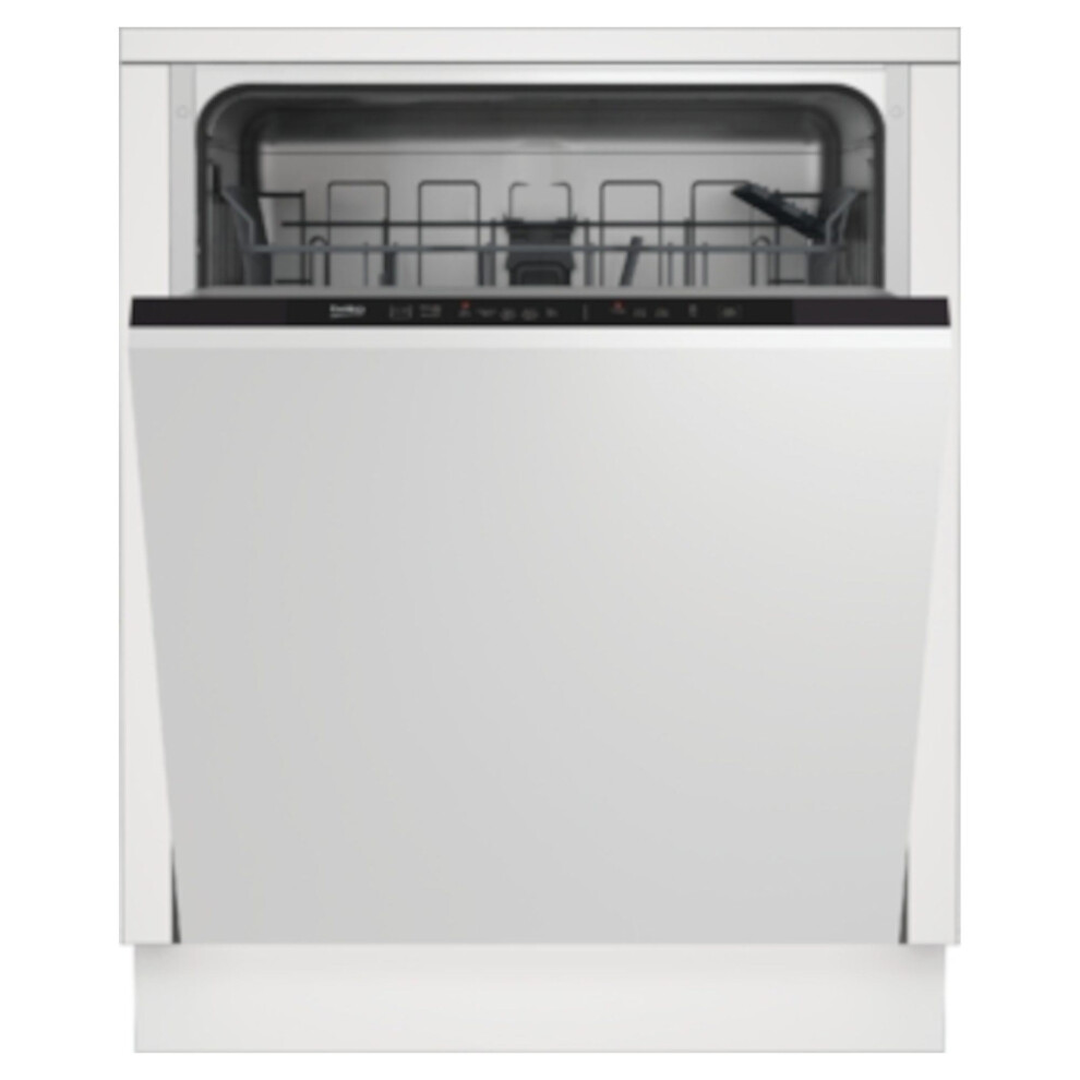 Beko Fully Integrated Standard Dishwasher - With Fixed Door Fixing Kit - E Rated Black