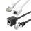 Enhances Stability RJ45 Ethernet Extender Cable Cat6-White 50cm 2