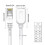 Enhances Stability RJ45 Ethernet Extender Cable Cat6-White 50cm 4
