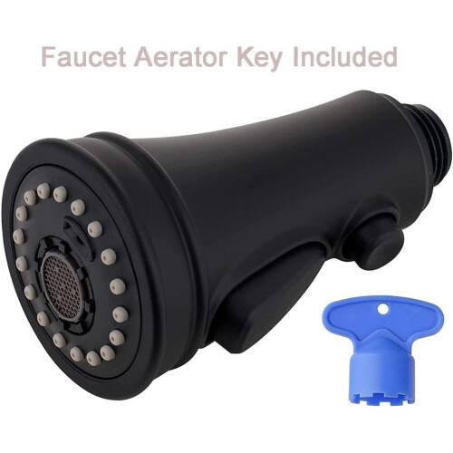 Pull Out Faucet With MultiFunction Spray Settings, Metal Construction, SpaceSaving Kitchen Faucet, Black 1