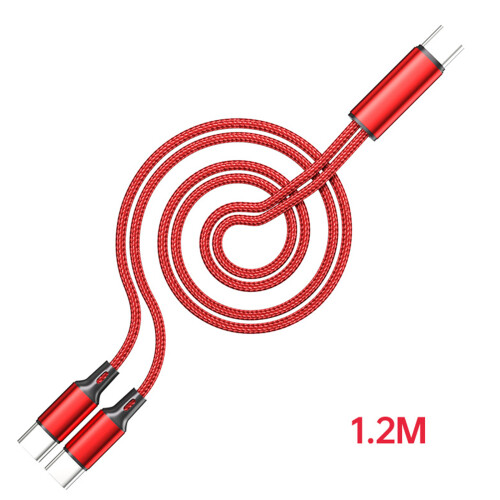 Câble répartiteur de données à charge rapide USB C-1,2 m Noir 1