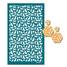Screen Printing Kit 15x9cm Animal Flower Stencils for Polymer Clay Jewelry Making