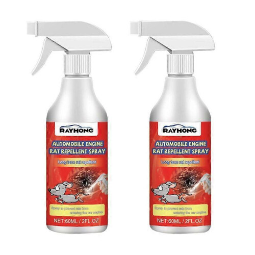 2Pcs Automobile Engine Rat Mouse Repellent Spray Natural Vehicle Protection