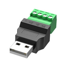 USB 2.0 naar 4-pins terminaladapterconnector-mannelijk hoofd