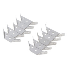 10pcs Stainless Steel Corner Bracket Multi Angle Shelf Support with Screws for Furniture