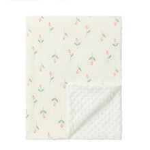 Comfortable Baby Blanket Multi-Pattern Soft Dotted Backing for Strollers Cribs Unisex Snuggle Size 30x40 Inches
