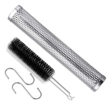Grill Net 15/30 Cm Square And Round Mesh Tube Smoke Generator Stainless Pellet Smoker