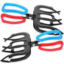 Fishing Pliers Gripper 2pcs, 3 Claw Metal Fish Grip Holder, Iron Fish Control Clamp, Durable Tackle Tool for Freshwater Fishing