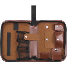 Golf accessory bag, leather, stylish organizer, unique gift.