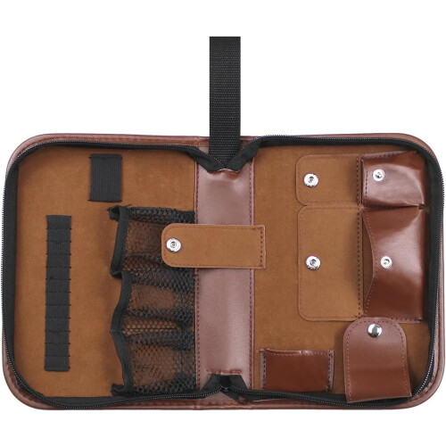 Golf accessory bag,  leather, stylish organizer, unique gift.