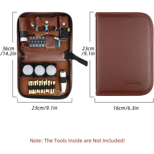 Golf accessory bag,  leather, stylish organizer, unique gift. 2