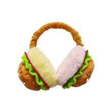 Funny Burger Ear Warmer Fun Plush Ear Hoods for Men and Women