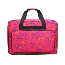 Portable Sewing Machine Carry Bag Driving Bag with Spacious Front Pocket for Household Solution, Rosered