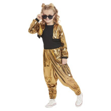 (4-6 Years, Black/Gold) Smiffys Girls 80s Hammertime Costume Set