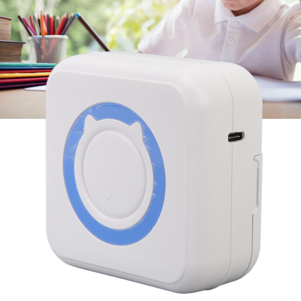Mini Tooth Thermal Pocket Printer 200Dpi Inkless For Ios & Android & Blue/White 7601368820410