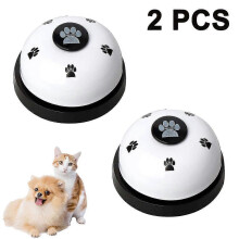 Pet Bell, 2 Pack Metal Bell Dog Training with Non Skid Rubber Bottoms Dog Door Bell for Potty Training Ring Pet Tool Communication Device for Small Do