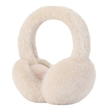 Ear Muffs for Winter Women and Kids, Faux Fur Warm Earmuffs, Fuzzy Ear Covers, Cold Weather Ear Warmers for Men White