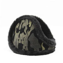 Unisex Camouflage Fleece Earmuffs for Winter, Adjustable Warm Ear Protection for Men and Women, Cozy Ear Warmers Green