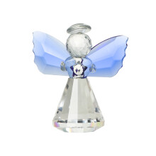 Superbe figurine d'ange gardien en cristal, K9Crystal Statue d'ange en verre de collection, ornement artisanal fait main, décoration d'ange à