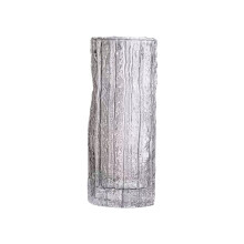 Stylish Star Bottom Vase Thickened Glass Cylinder Vase With Glacier Texture Elegant Clear Glass Flower Vase Multifunctional Home Decor Vase For Dinner