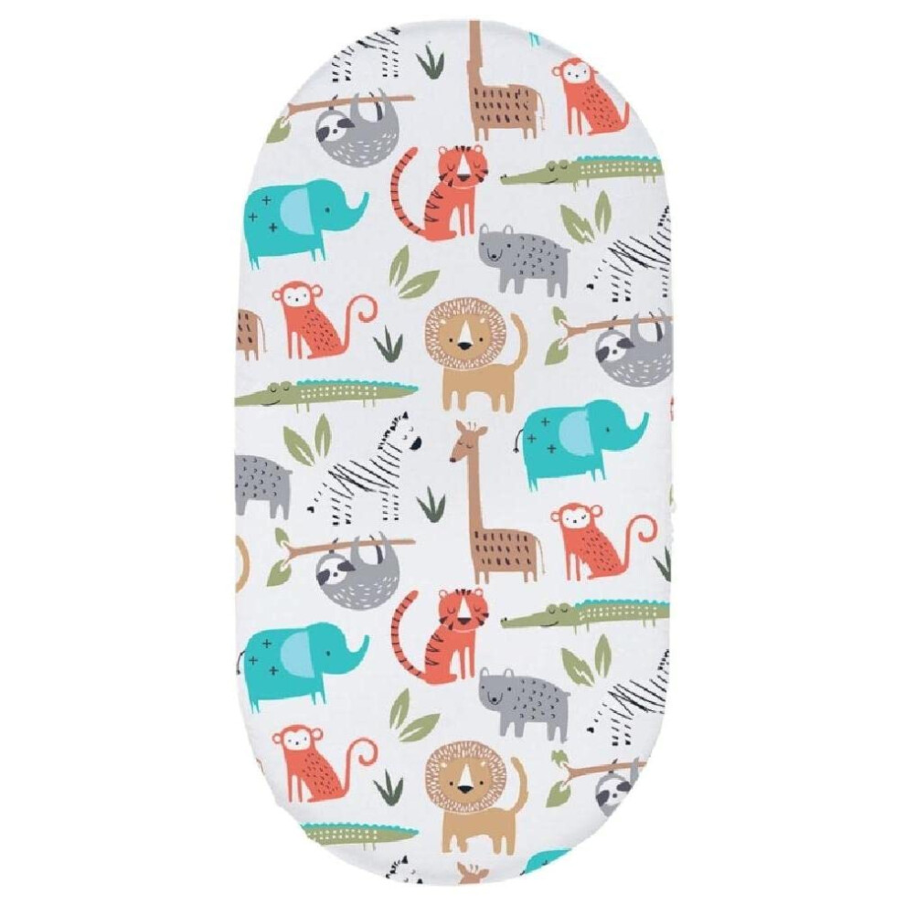 Bassinet Fitted Sheet Cotton Crib Mattress Cover Breathable Universal Fit Baby Bed Protector