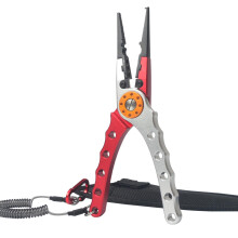 Aluminum Alloy Fishing Pliers for Anglers, Multifunction Line Cutter, Hook Remover, Bottle Opener Red or Silver