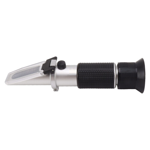 Precision Refractometer For Measuring Sugar Content, Automatic Temperature Compensation Brix Meter With Dual Scale Specific Gravity Tester, Ideal For 2