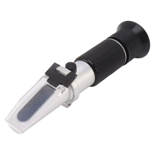 Precision Refractometer For Measuring Sugar Content, Automatic Temperature Compensation Brix Meter With Dual Scale Specific Gravity Tester, Ideal For 1