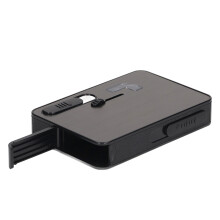 Custodia per sigarette ricaricabile USB con accendisigarette, 50mAh, nero
