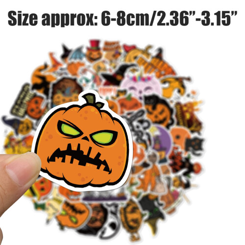 Αυτοκόλλητα με θέμα κολοκύθας για το Halloween, μπομπονιέρες πάρτι για το Halloween, 1
