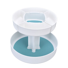 Organizador de almacenamiento giratorio Organizador de cocina multifuncional Diseño compacto que ahorra espacio Plato giratorio de dos niveles con