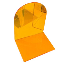 Gedickte transparente Acryl-Buchstützen – Rutschfeste L-Form Orange, 120100155mm