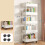 Adjustable Layer Storage Cart With Lockable Wheels, Rolling Storage Cart 5 Tier Organizer Mobile Shelving Unit Spacious Storage Solution Sturdy And La 6