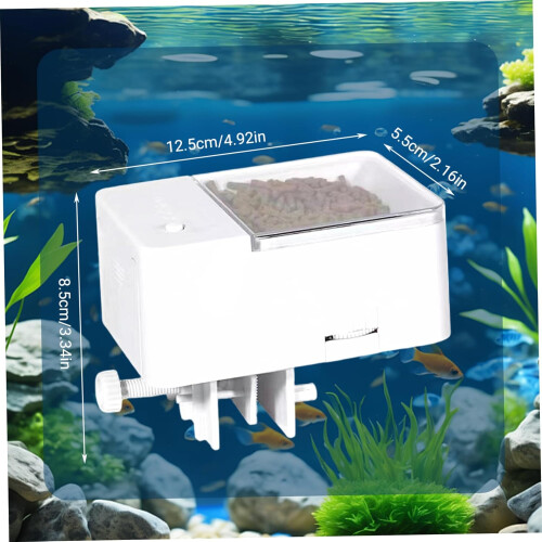 Automatic Fish Feeder with Timer, Battery Operated Aquarium Auto Feeder, 4 Intervals Adjustable Portion 2