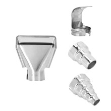 Hot gun nozzles, hot gun tools, temperature resistant welding nozzles, stainless steel replacement for industrial tools, shrink wrap.