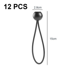 Cordes élastiques résistantes aux UV, fixations pour auvents, pour une utilisation intérieure et extérieure, avec élasticité accrue, lot de 20.