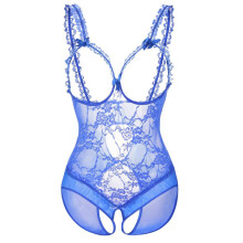 Body Teddy da donna, babydoll in pizzo monopezzo con struttura trasparente e vestibilità contenitiva per la pancia, design con schiena aperta e