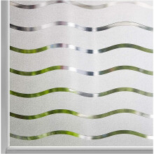 Decorative Window Film for Kitchen Living Room, Blind Pattern Design Privacy Window Sticker Self Static Cling Vinly Glass Film Easy Installation & Rem